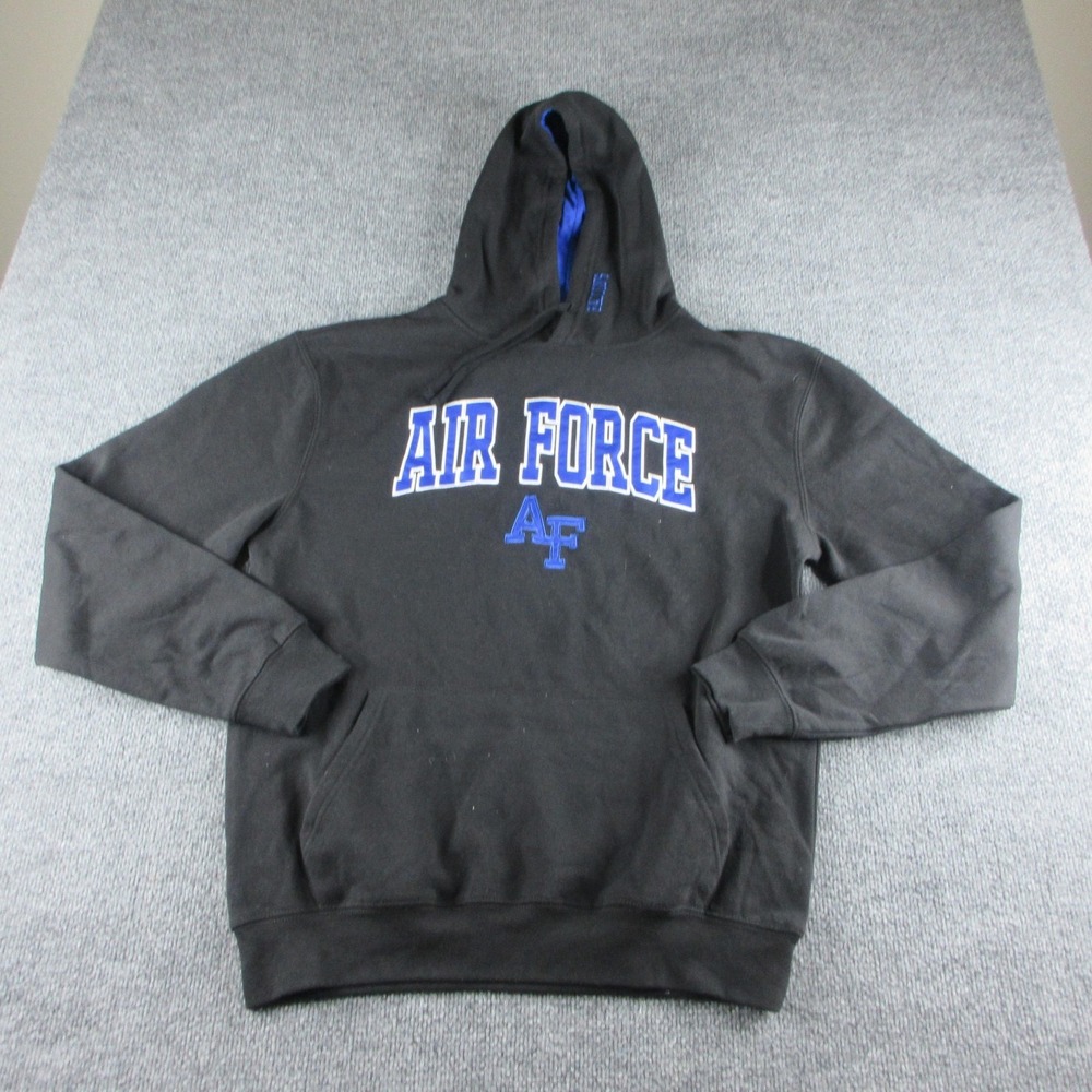 Air Force Falcons Hoodie Mens Medium Black NCAA Football Colosseum Sweatshirt‎